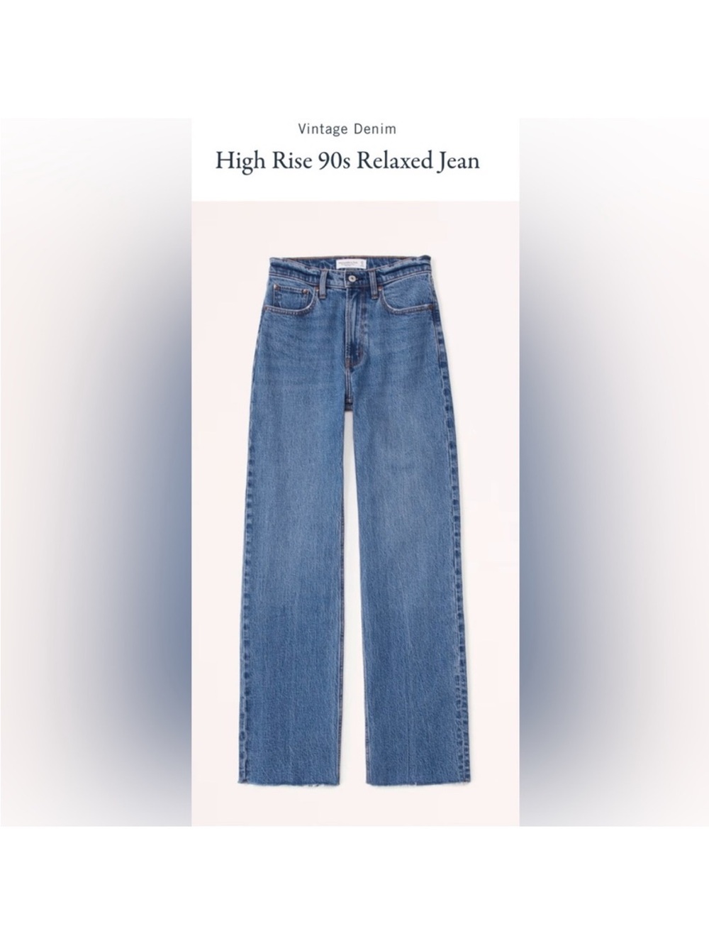 Abercrombie & Fitch Blue High-Rise Relaxed Jeans